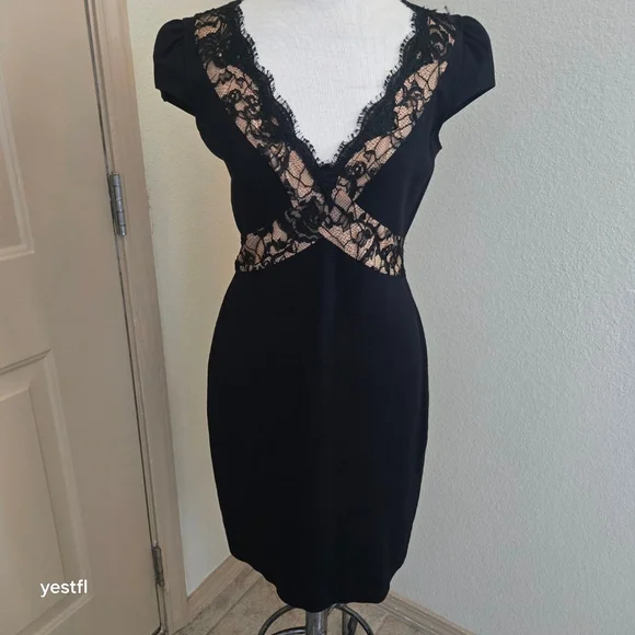 astr blue lace dress Melani Lace Peekaboo Dress main image 1